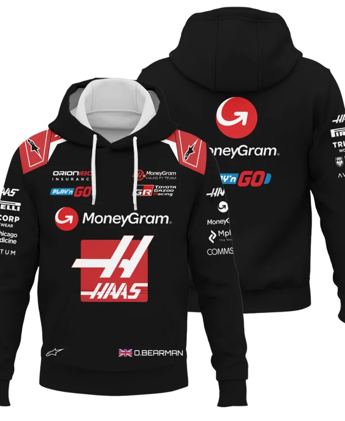 2025 Oliver Bearman Race Suit Haas F1 Team - Hoodie BLOB151125A1HD