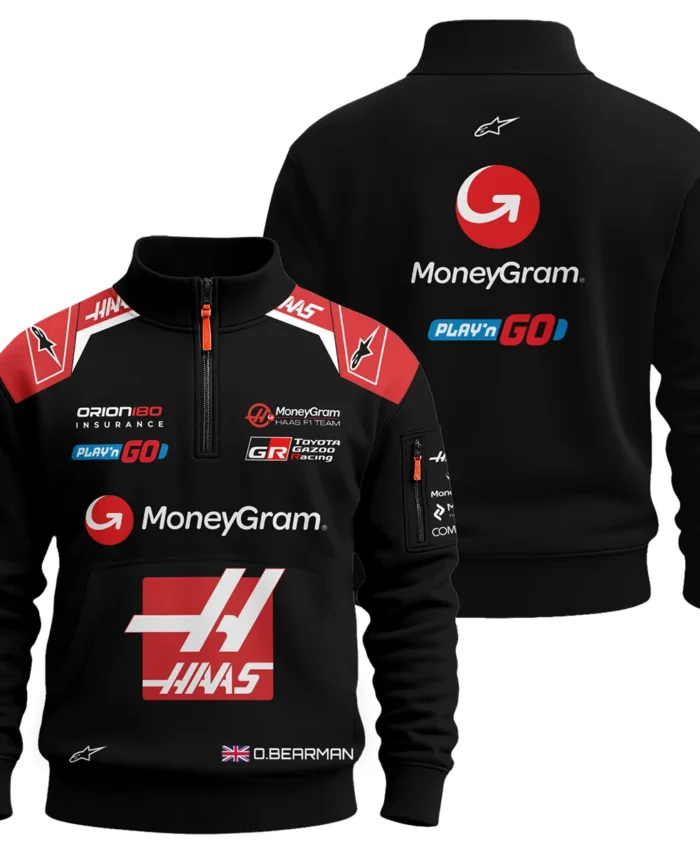 2025 Oliver Bearman Race Suit Haas F1 Team - Sweatshirt Zipper BLOB151125A1SHZ