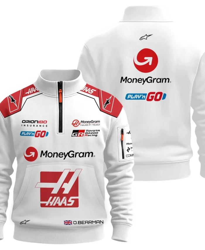 2025 Oliver Bearman Race Suit Haas F1 Team - Sweatshirt Zipper BLOB151125A2SHZ