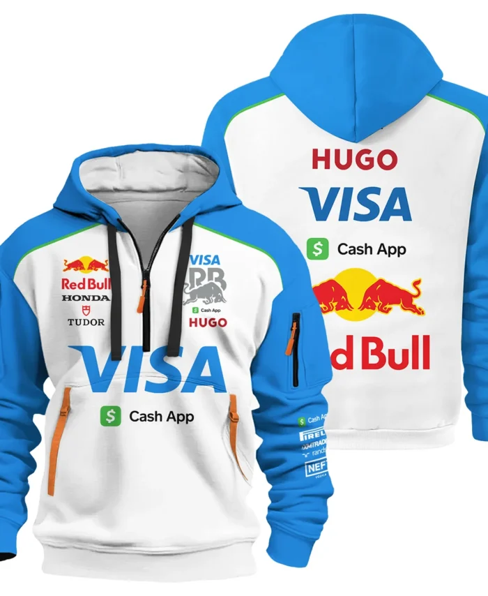2025 Racing Bulls F1 Race Suit Hoodie Half Zipper BLVA110725A03RCBHDF