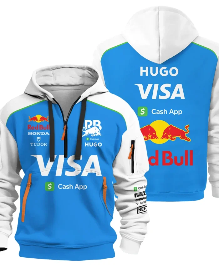 2025 Racing Bulls F1 Race Suit Hoodie Half Zipper BLVA110725A04RCBHDF