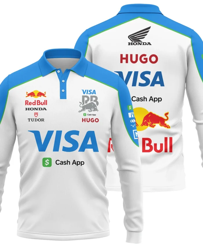 2025 Racing Bulls F1 Race Suit Long Polo Shirt BLVA110725A03RCBLPL