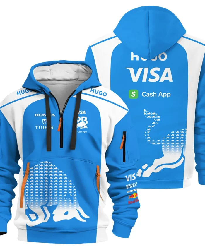 2025 Racing Bulls F1 Team Suit Hoodie Half Zipper BLVA110725A02RCBHDF