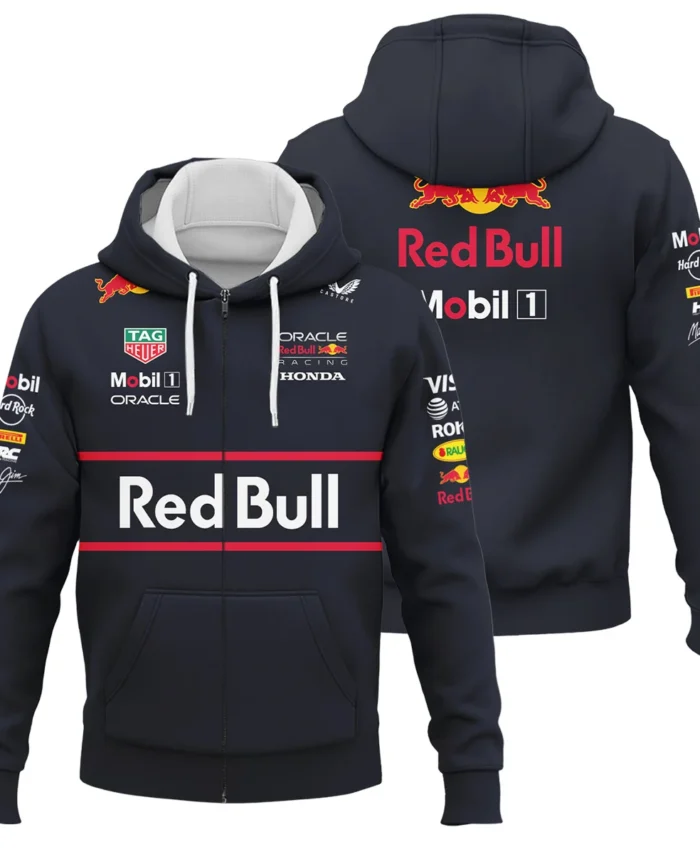 2025 Red Bull Racing F1 Exclusive Logo Zipper Hoodie BLRBR10525A2ZHD