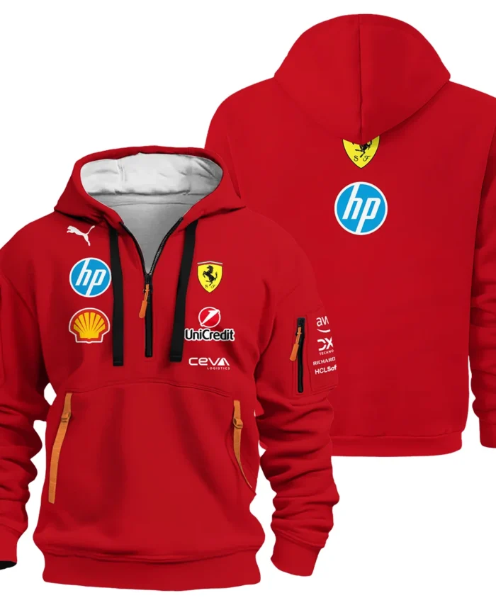 2025 Scuderia Ferrari F1 Special Edition Hoodie Half Zipper BLFRR4625A3HDF