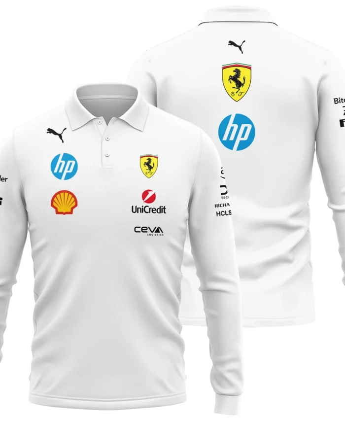 2025 Scuderia Ferrari F1 Special Edition Long Polo Shirt BLFRR4625A2LPL