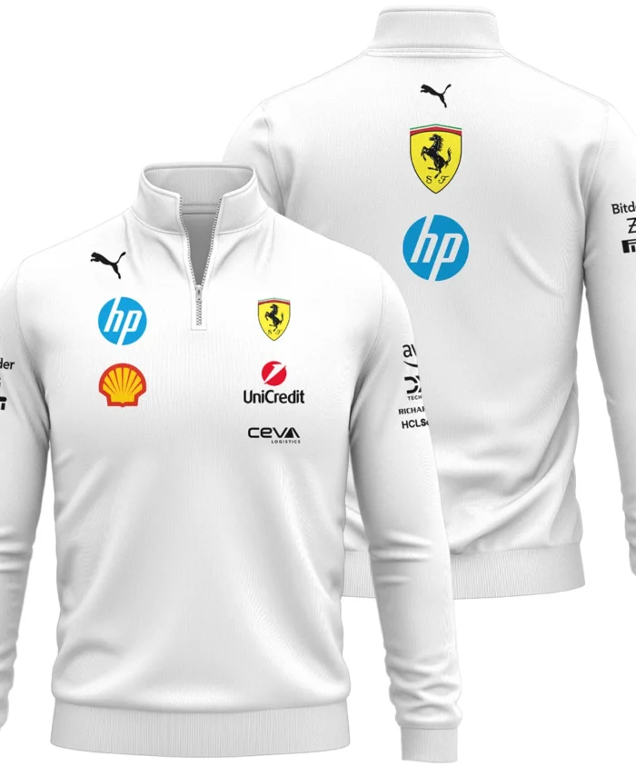 2025 Scuderia Ferrari F1 Special Edition Quarter-Zip Sweatshirt BLFRR4625A2QZS