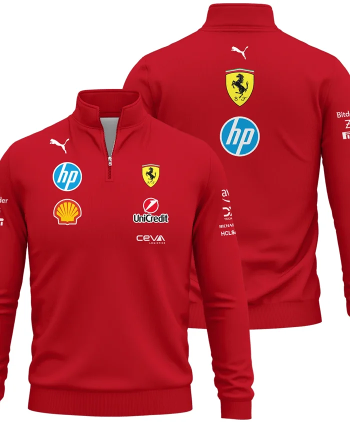 2025 Scuderia Ferrari F1 Special Edition Quarter-Zip Sweatshirt BLFRR4625A3QZS