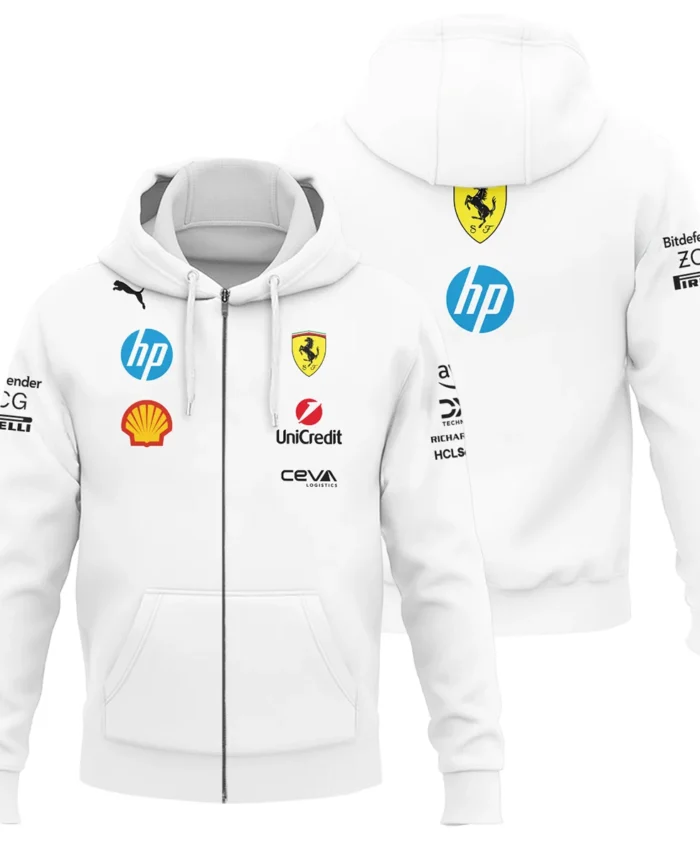 2025 Scuderia Ferrari F1 Special Edition Zipper Hoodie BLFRR4625A2ZHD
