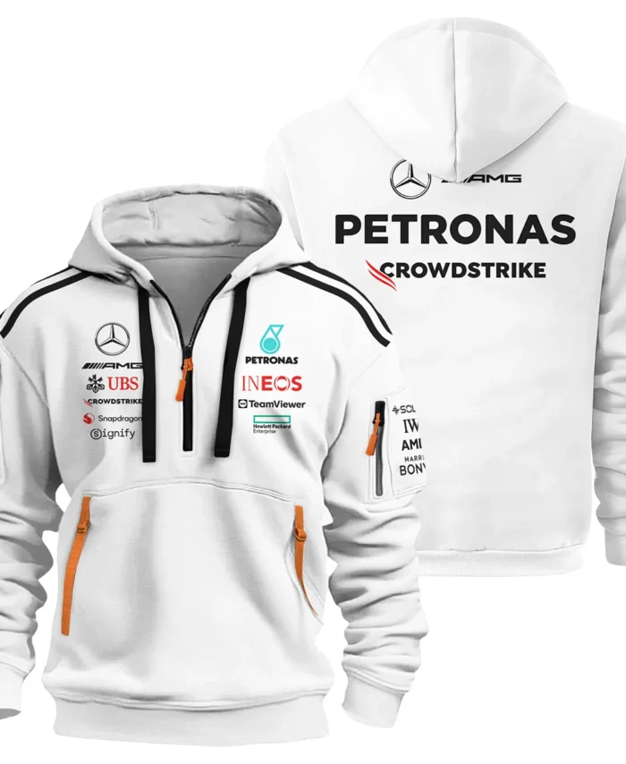 2025 Team Mercedes-AMG Petronas F1 Exclusive Logo Hoodie Half Zip BLMER6525A23HZ