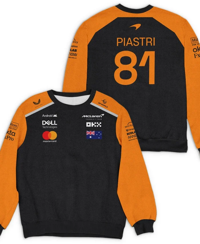 2025 Teamwear Oscar Piastri McLaren F1 Exclusive Ugly Sweater BLOP13525A1HY