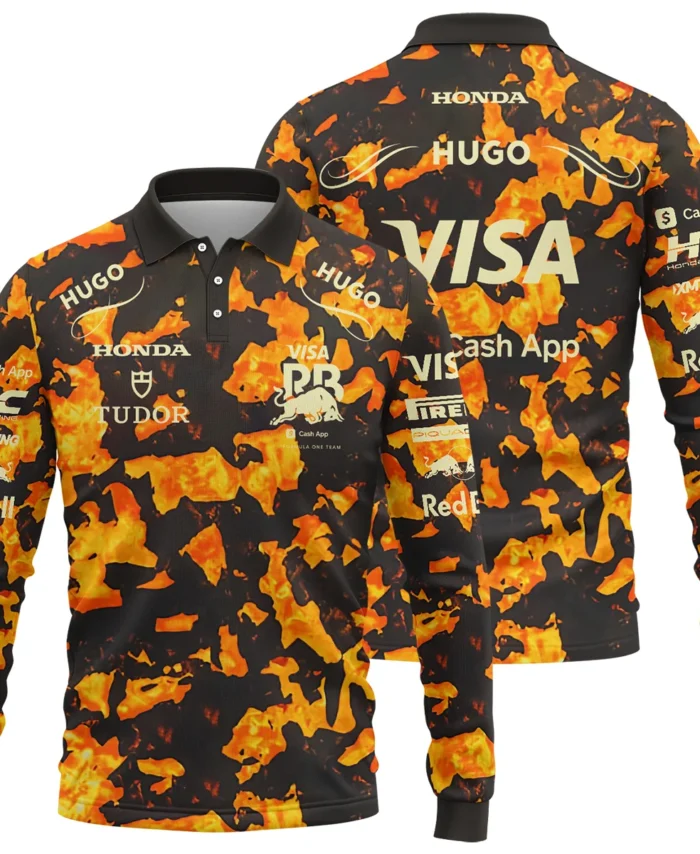 2025 United States GP Racing Bulls F1 Long Polo Shirt BLVARCB281125AGPLPL