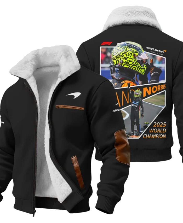 2025 WDC Lando Norris McLaren F1 Team Fleece Jacket BLNRWDCA5FJ