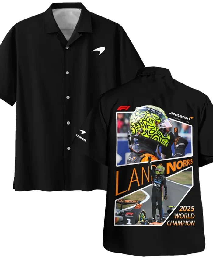 2025 WDC Lando Norris McLaren F1 Team Hawaiian Shirt BLNRWDCA5HW