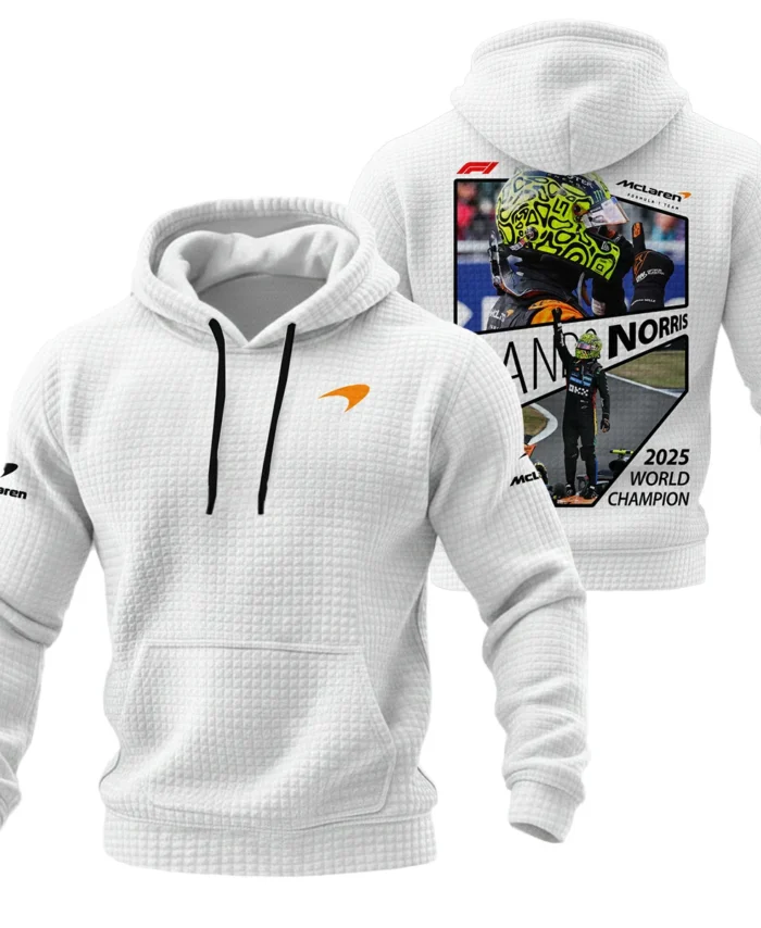 2025 WDC Lando Norris McLaren F1 Team Hoodie Quilted Waffle BLNRWDCA4HQW