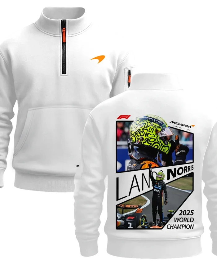 2025 WDC Lando Norris McLaren F1 Team Sweatshirt Zipper BLNRWDCA4SHZ