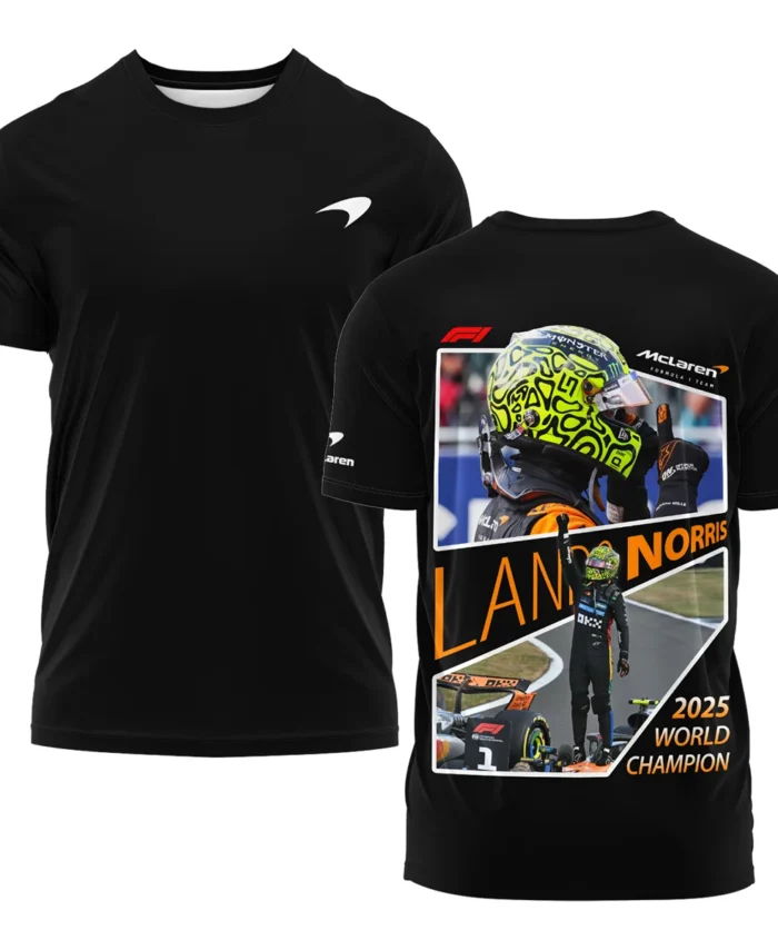 2025 WDC Lando Norris McLaren F1 Team T-Shirt BLNRWDCA5TS