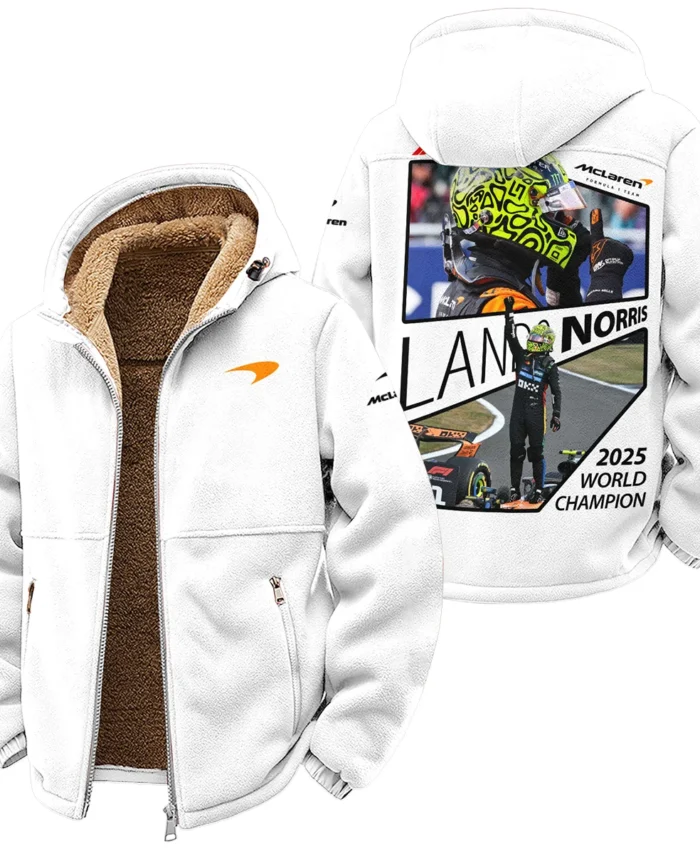 2025 WDC Lando Norris McLaren F1 Team Winter Fleece Jacket BLNRWDCA4WFJ