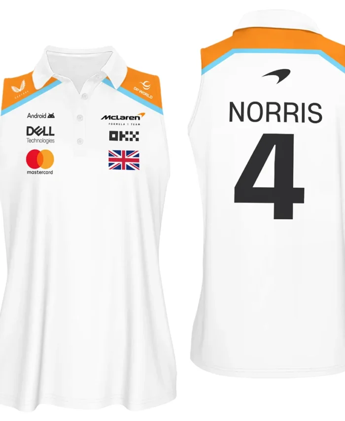 2025 White Exclusive Sleeveless Polo For Fan Girl BLF120625A6VPO