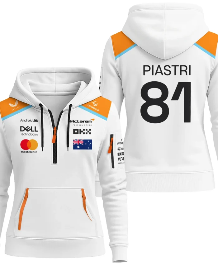 2025 White Exclusive Unisex Hoodie Half Zipper BLF120625A5HDF