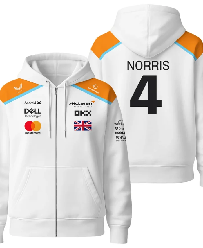 2025 White Exclusive Unisex Zipper Hoodie BLF120625A6ZHD