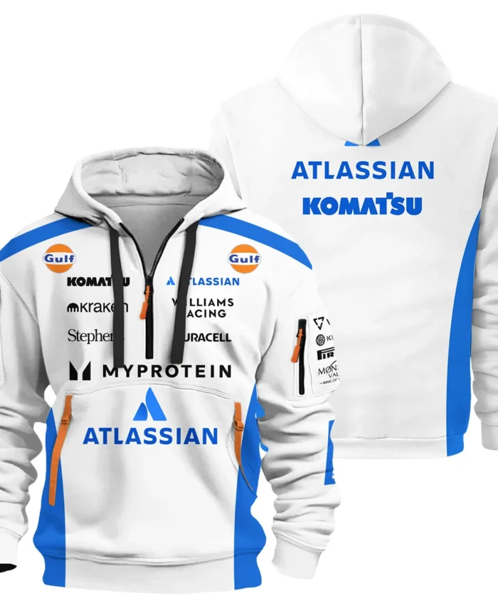 2025 Williams F1 Race Suit Hoodie Half Zipper BLVA100725A03WILHDF