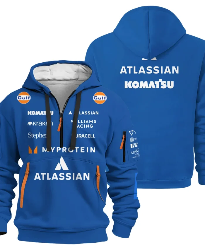 2025 Williams F1 Race Suit Hoodie Half Zipper BLVA100725A04WILHDF