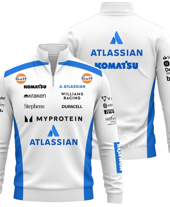2025 Williams F1 Race Suit Quarter-Zip Sweatshirt BLVA100725A03WILQZS