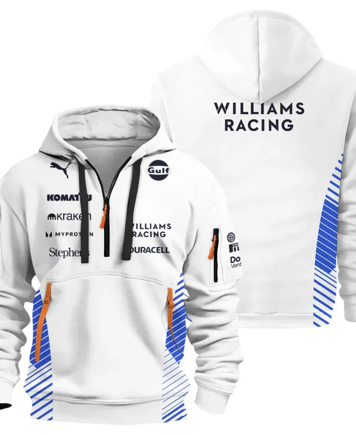 2025 Williams F1 Team Suit Hoodie Half Zipper BLVA080725A02WILHDF