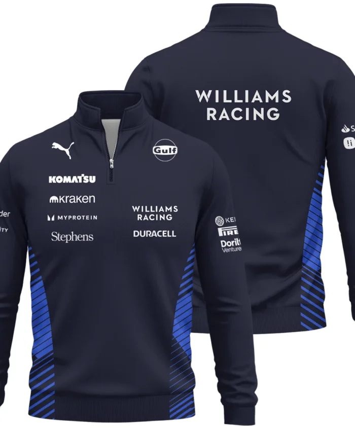 2025 Williams F1 Team Suit Quarter-Zip Sweatshirt BLVA080725A01WILQZS