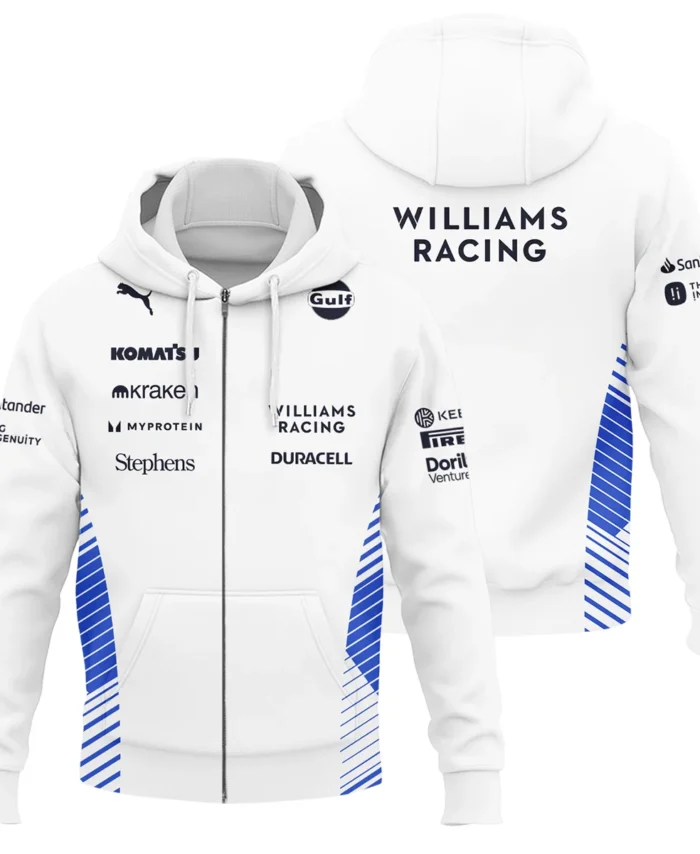 2025 Williams F1 Team Suit Zipper Hoodie BLVA080725A02WILZHD
