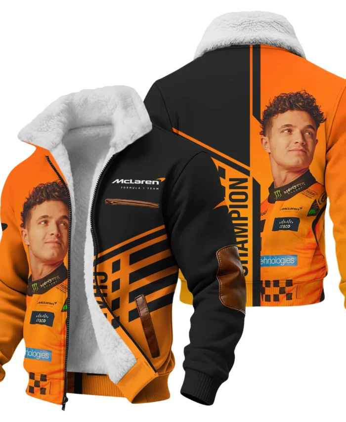 2025 World Champion Lando Norris McLaren F1 Team Fleece Jacket BLNRWDCA3FJ