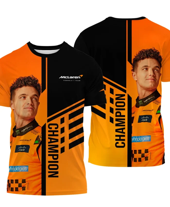 2025 World Champion Lando Norris McLaren F1 Team T-Shirt BLNRWDCA3TS