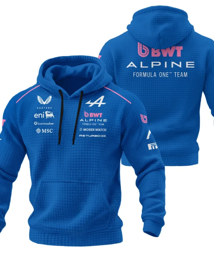 2026 Alpine F1 Teamwear Hoodie Quilted Waffle BLVAALP020226A01HQW
