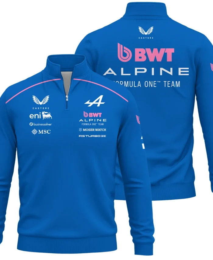 2026 Alpine F1 Teamwear Quarter Zip Sweatshirt BLVAALP020226A01QZS