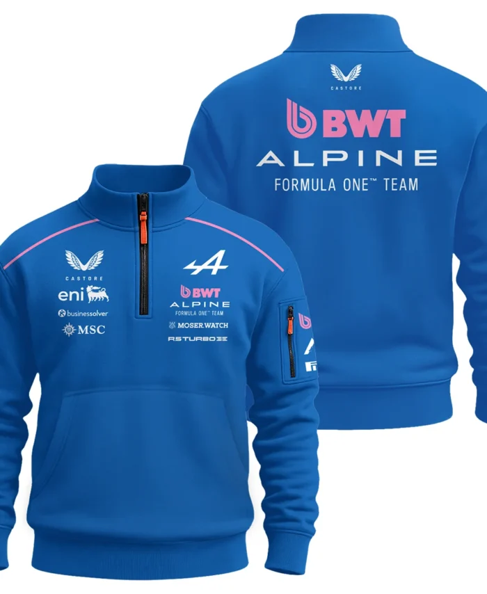 2026 Alpine F1 Teamwear Sweatshirt Zipper BLVAALP020226A01SHZ