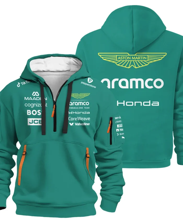 2026 Aston Martin F1 Teamwear Hoodie Half Zip BLVAAM12226A1HDF