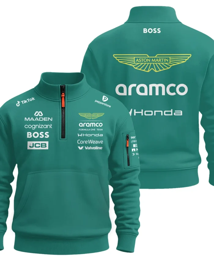 2026 Aston Martin F1 Teamwear Sweatshirt Zipper BLVAAM12226A1SHZ