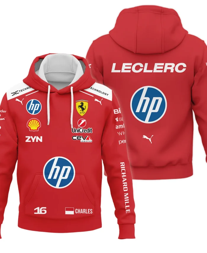 2026 Charles Leclerc Ferrari F1 Teamwear Hoodie BLVAFRR2226A1HD