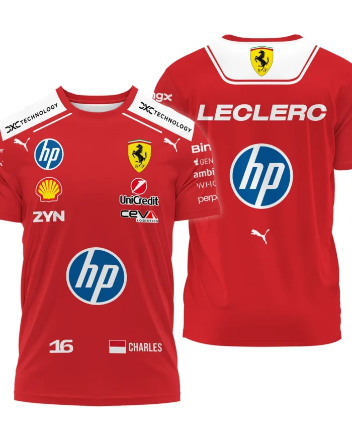 2026 Charles Leclerc Ferrari F1 Teamwear T-Shirt BLVAFRR2226A1TS