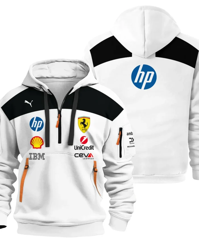 2026 Ferrari F1 Teamwear Hoodie Half Zip BLVAFRR2226A6HDF