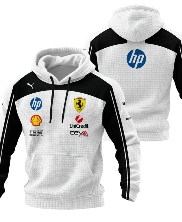 2026 Ferrari F1 Teamwear Hoodie Quilted Waffle BLVAFRR2226A6HQW