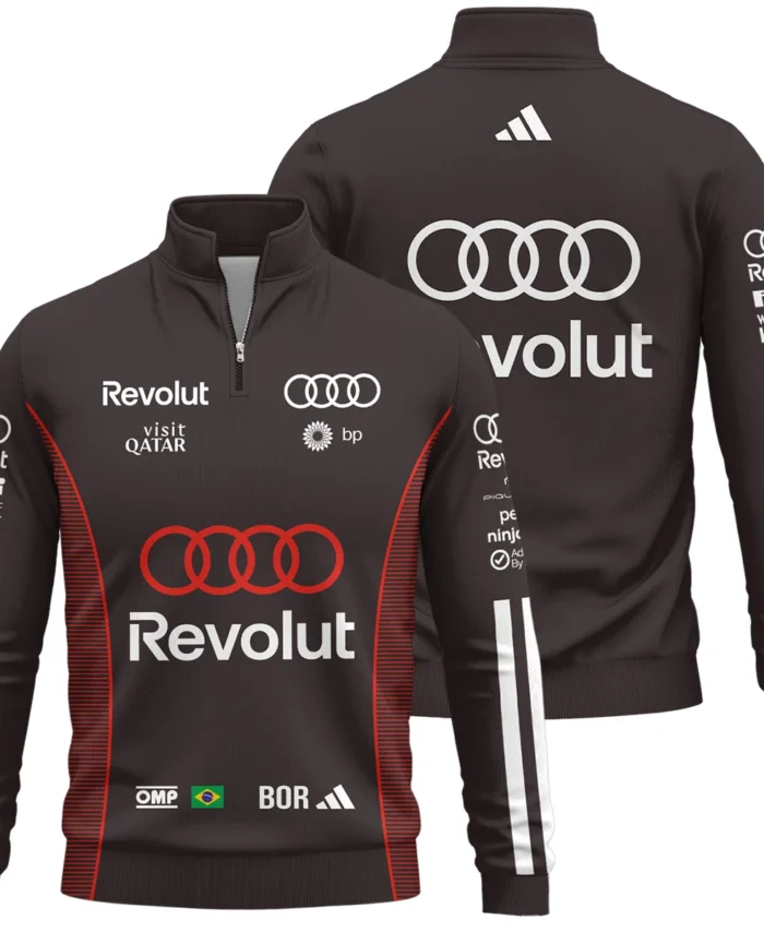 2026 Gabriel Bortoleto Audi F1 Teamwear For Fans Quarter Zip Sweatshirt BLVAAUDI230125A02QZS