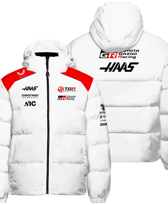 2026 Haas F1 Teamwear Down & Puffer Jackets BLVAHAAS9226A2HCJ - White