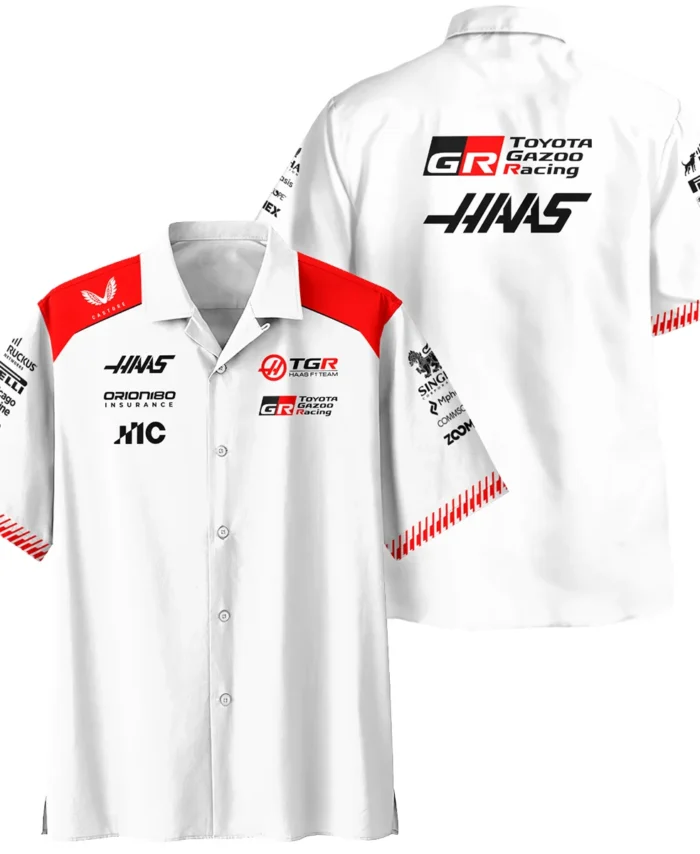 2026 Haas F1 Teamwear Hawaiian Shirt BLVAHAAS9226A2HW - White