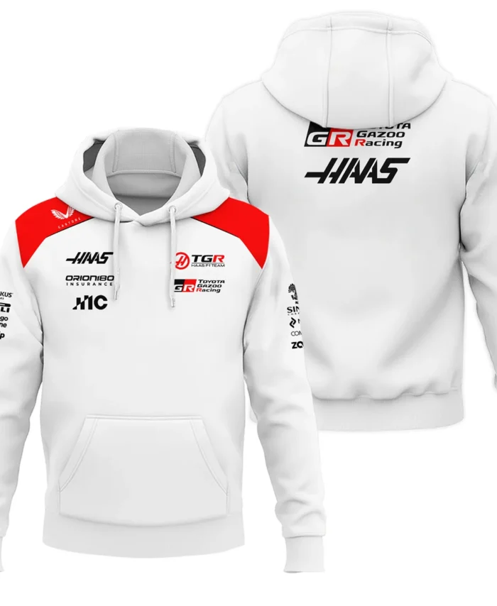 2026 Haas F1 Teamwear Hoodie BLVAHAAS9226A2HD - White