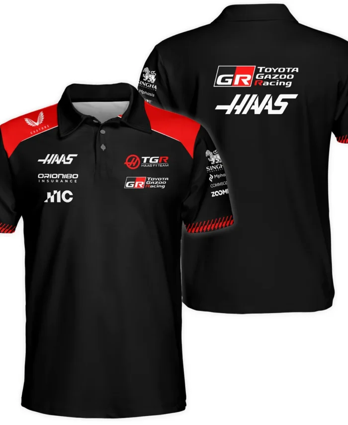 2026 Haas F1 Teamwear Polo Shirt BLVAHAAS9226A1PL - Black