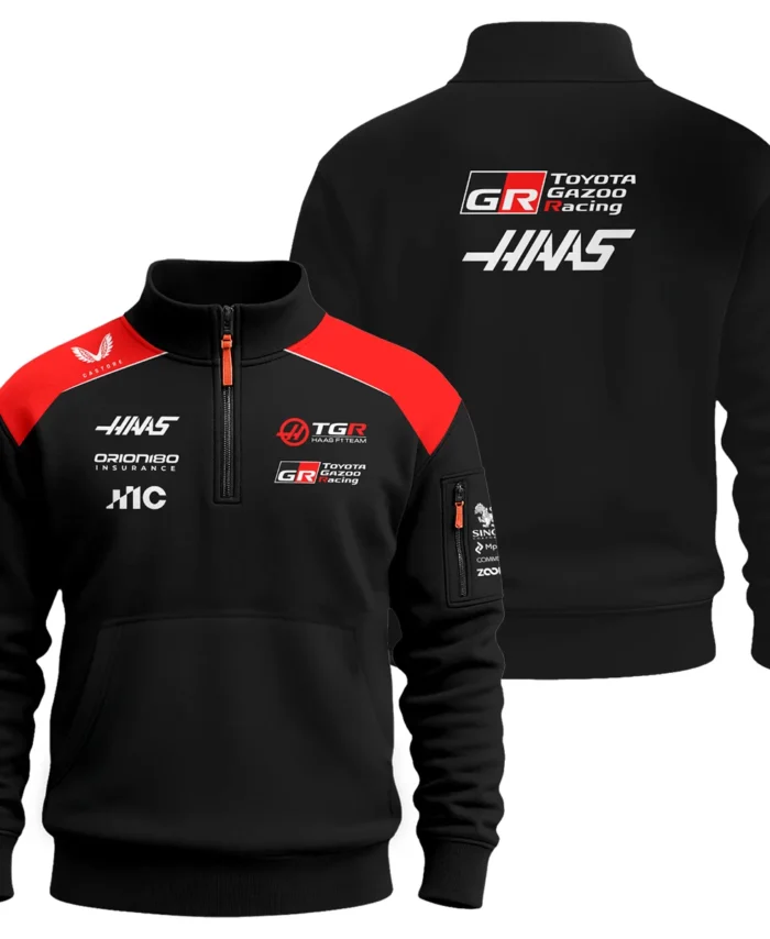 2026 Haas F1 Teamwear Sweatshirt Zipper BLVAHAAS9226A1SHZ - Black