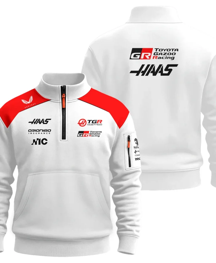 2026 Haas F1 Teamwear Sweatshirt Zipper BLVAHAAS9226A2SHZ - White