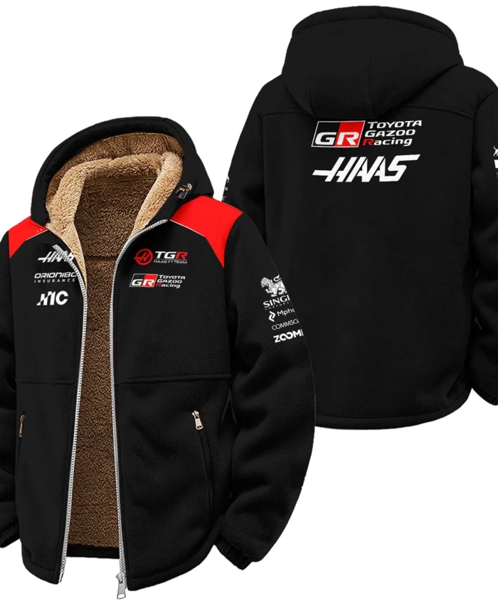 2026 Haas F1 Teamwear Winter Fleece Jacket BLVAHAAS9226A1WFJ - Black